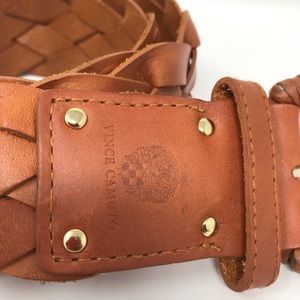 Vince Camuto Brown Leather Belt Size Medium